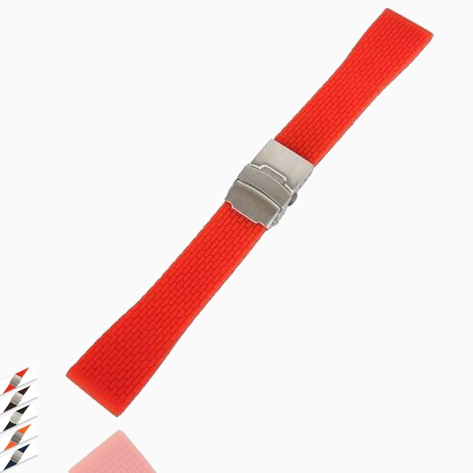 4679150403720.jpg 18mm, 20mm, 22mm, 24mm Silicone Rubber W Strap Band Deployment Buckle Waterproof Black Wband|Wbands| Men Women Unisex Sports ??000015-1245?? - Image 1